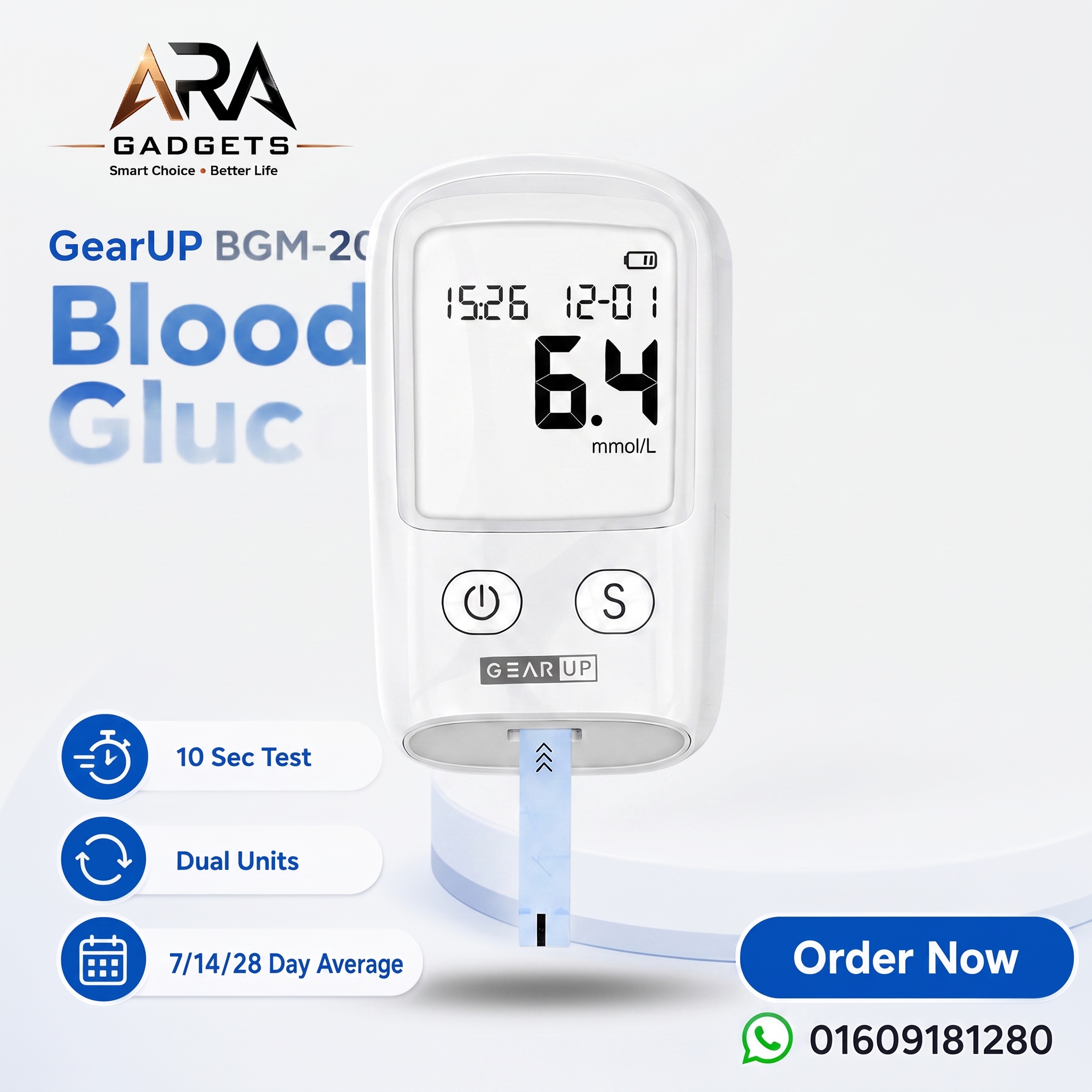 GearUP BGM-20 Blood Glucose Meter - Image 2