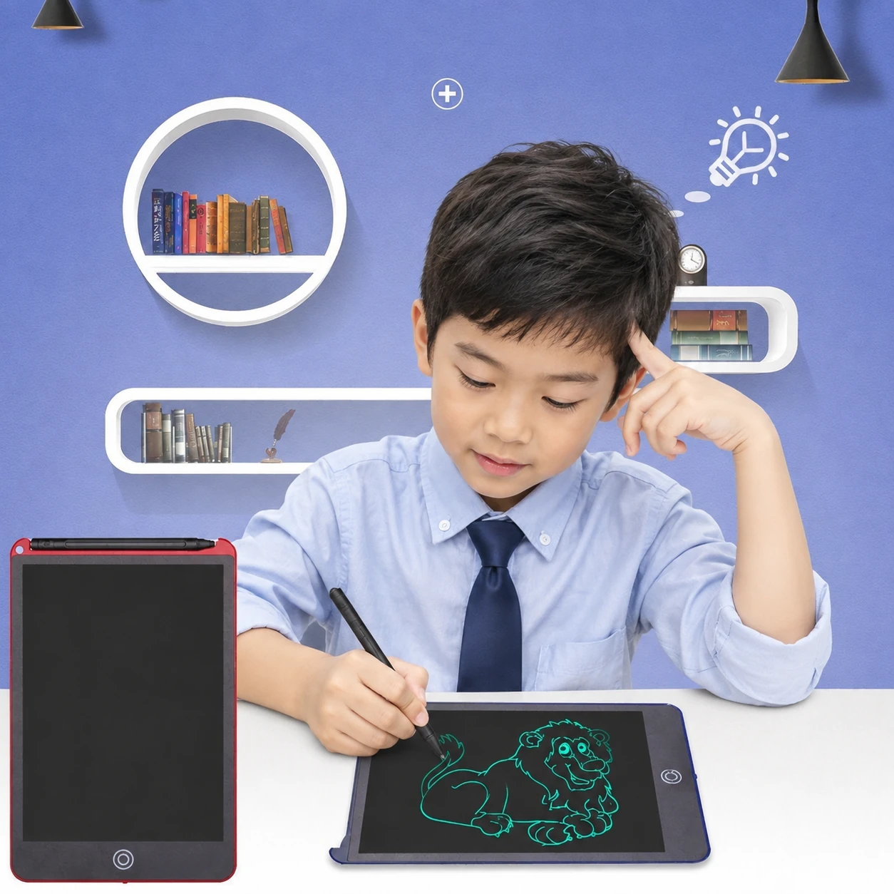 LCD Writing Tablet 10-inch Blue - front view - view 2